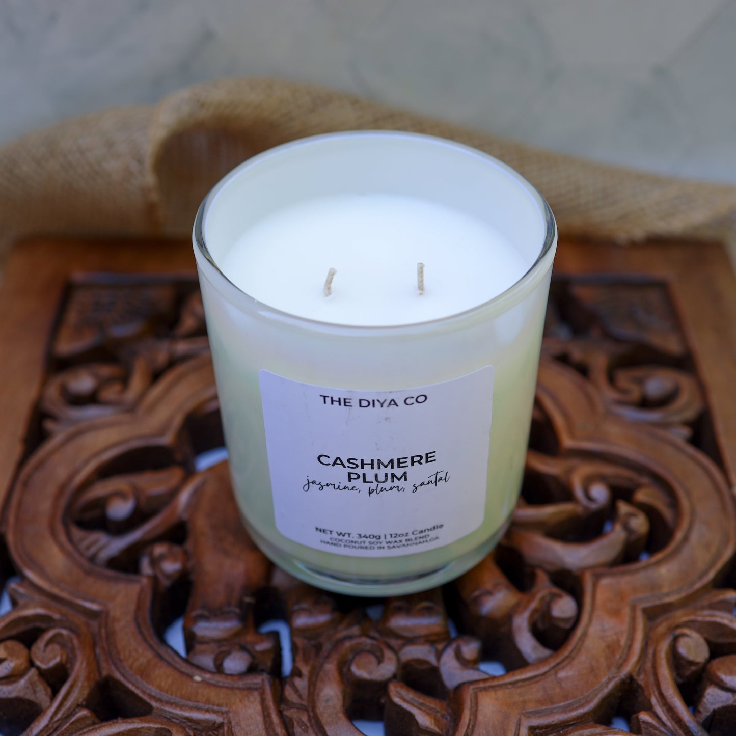 12 oz Cashmere & Plum | Coconut Soy Iridescent Candle