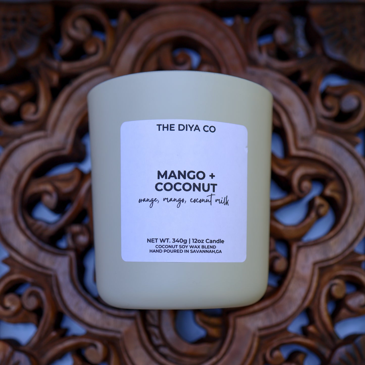 12 oz Mango and Coconut | Coconut Soy Candle