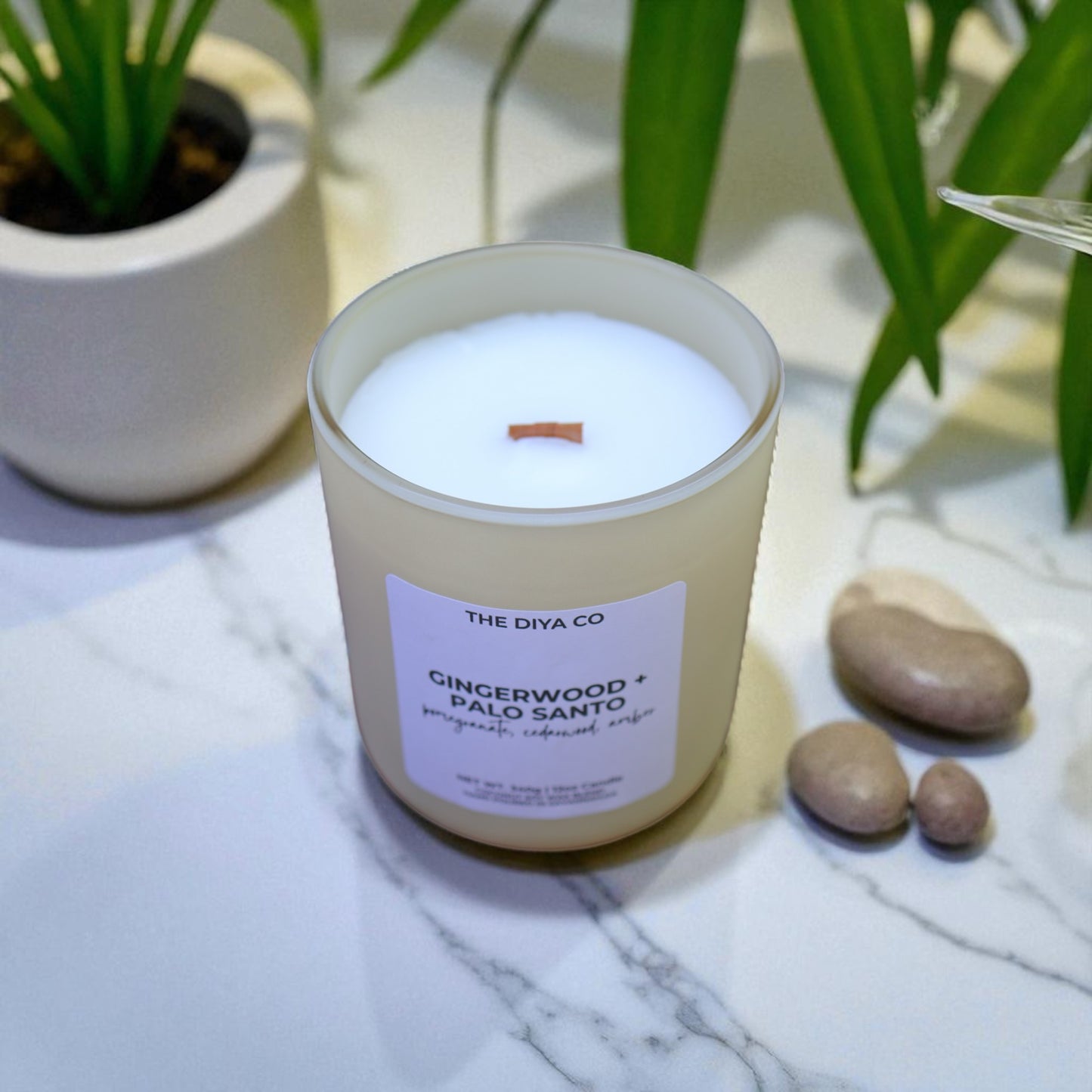 12 oz Gingerwood Palo Santo | Coconut Soy Candle