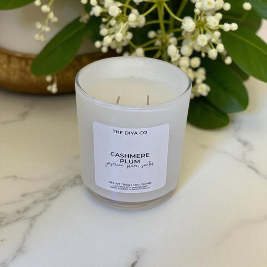 12 oz Cashmere and Plum | Iridescent Jar Coconut Soy Candle