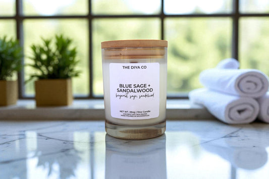 10 oz Blue Sage and Sandalwood | Coconut Soy Candle