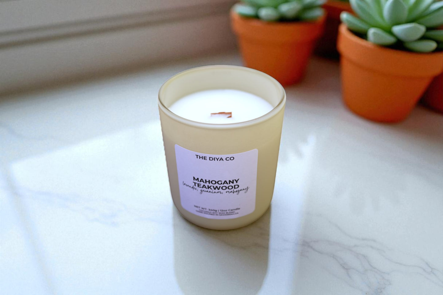 12 oz Mahogany Teakwood | Coconut Soy Candle