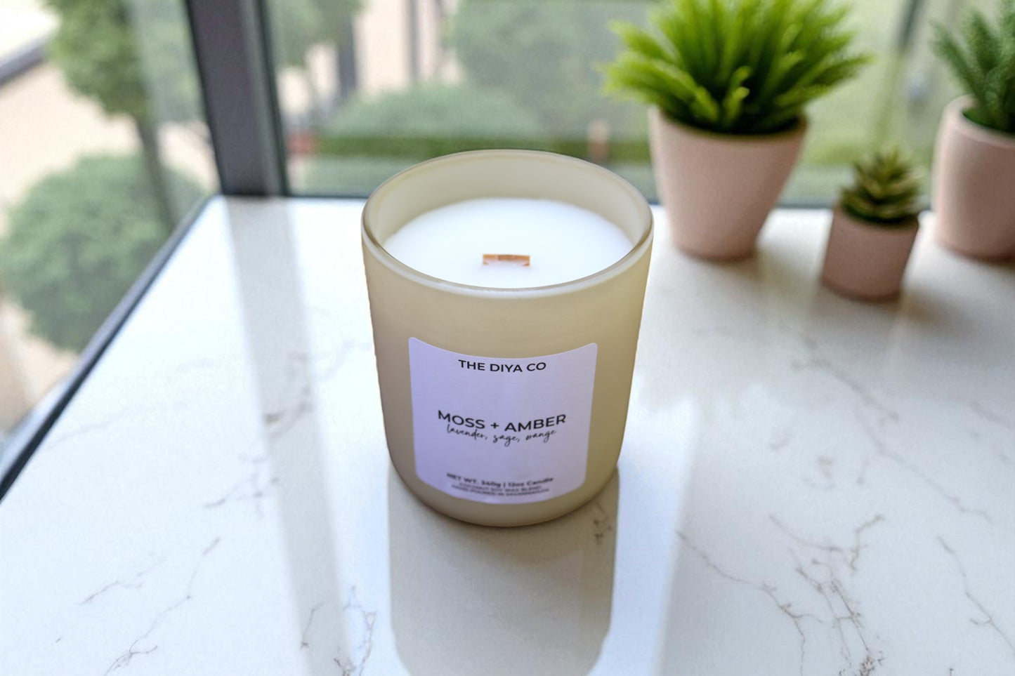 12 oz Moss & Amber | Coconut Soy Candle