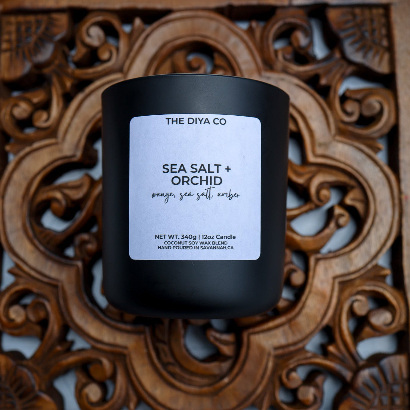 12 oz Sea Salt + Orchid | Coconut Soy Candle