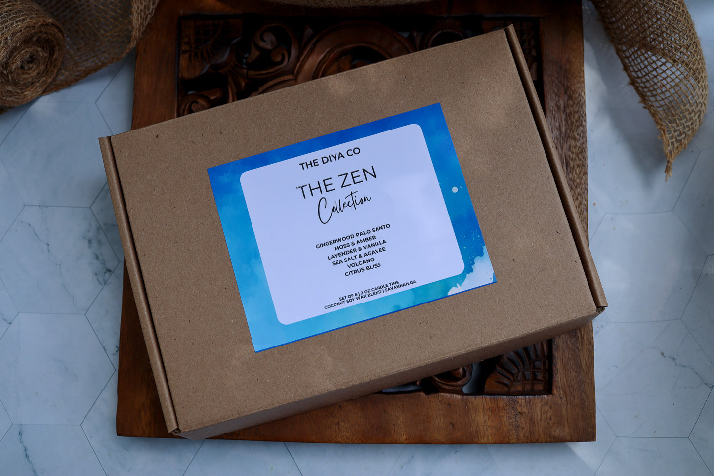 6 - 2 oz Tin Candles - The Zen Collection