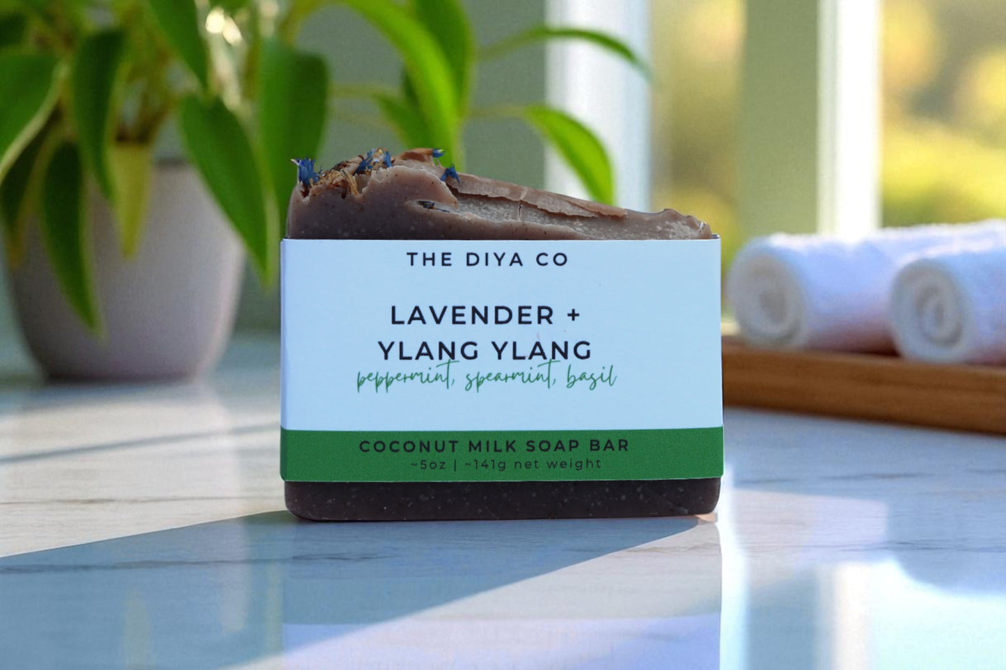 Lavender, Ylang Ylang, Peppermint, & Spearmint Exfoliating Soap Bar