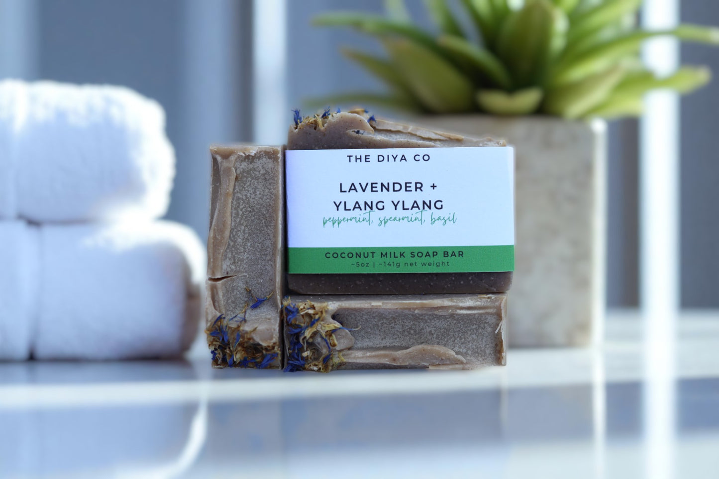 Lavender, Ylang Ylang, Peppermint, & Spearmint Exfoliating Soap Bar