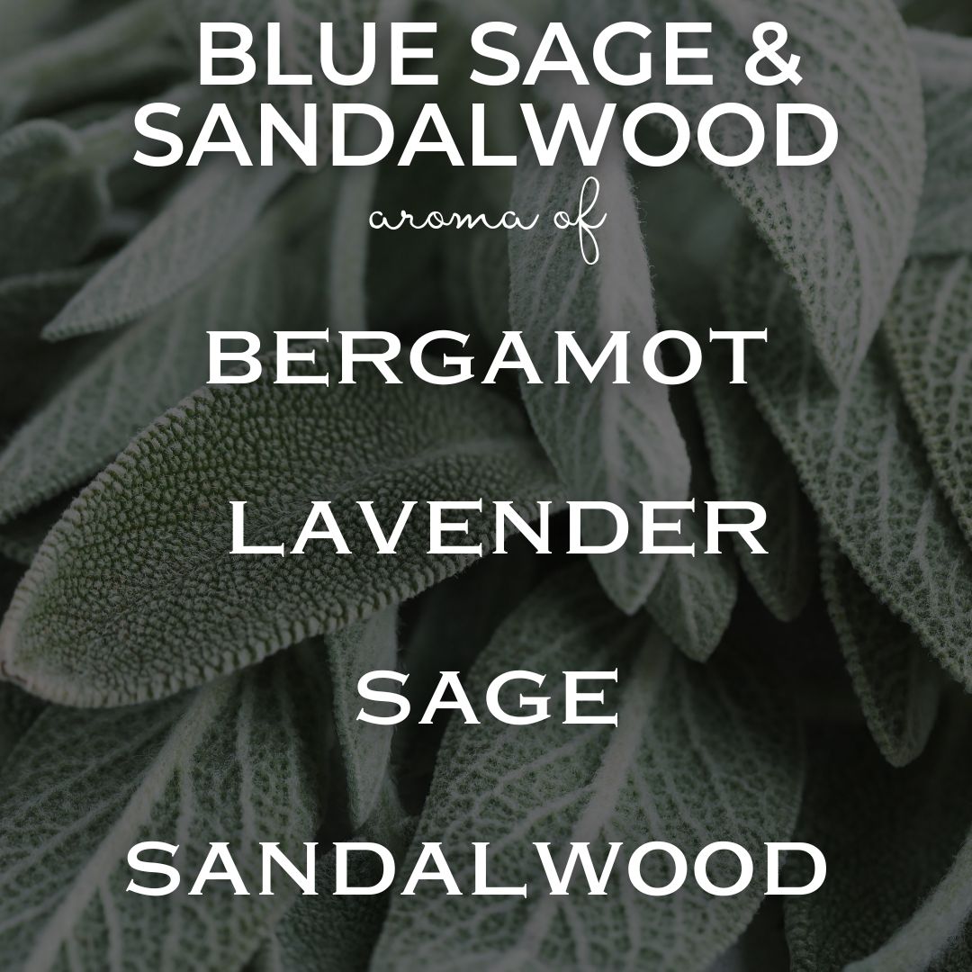 10 oz Blue Sage and Sandalwood | Coconut Soy Candle
