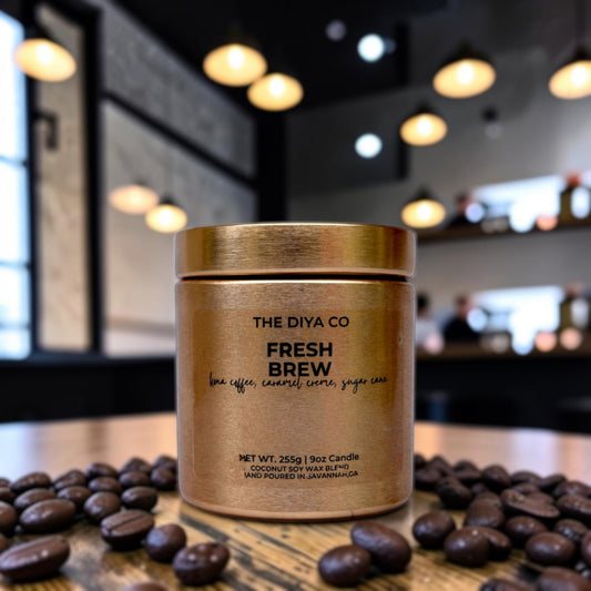 9 oz Fresh Brew Glam Tin | Coconut Soy Candle