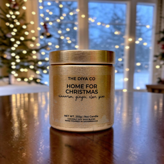 9 oz Glam Tin Home for Christmas | Coconut Soy Candle