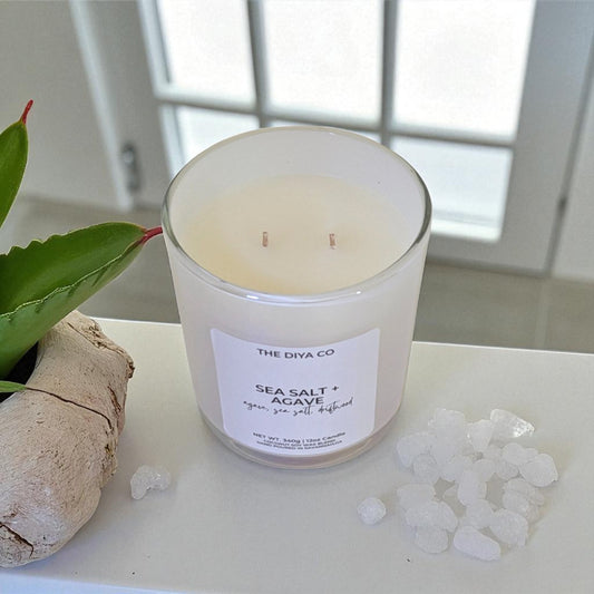 12 oz Sea Salt and Agave | Iridescent Jar Coconut Soy Candle