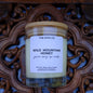 10 oz Wild Mountain Honey Rock Glass Candle with Bamboo Lid