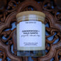 10 oz Gingerwood Palo Santo Rock Glass Candle with Bamboo Lid