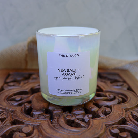 12 oz Sea Salt and Agave Iridescent | Coconut Soy Candle