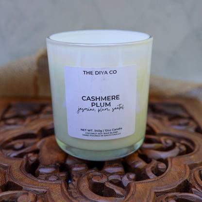 12 oz Cashmere & Plum | Coconut Soy Iridescent Candle