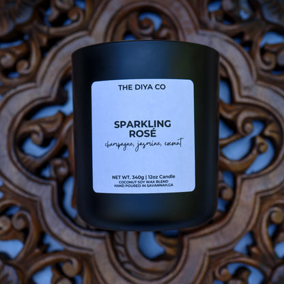 12 oz Sparkling Rosé | Coconut Soy Candle