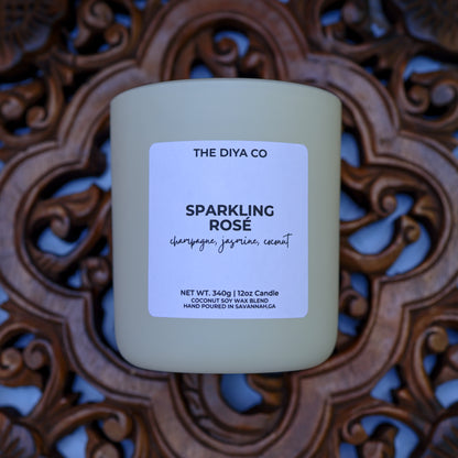 12 oz Sparkling Rosé | Coconut Soy Candle