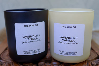 12 oz Lavender and Vanilla Aura Candle w/box