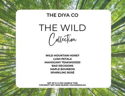 6 - 2 oz Tin Candles - The Wild Collection