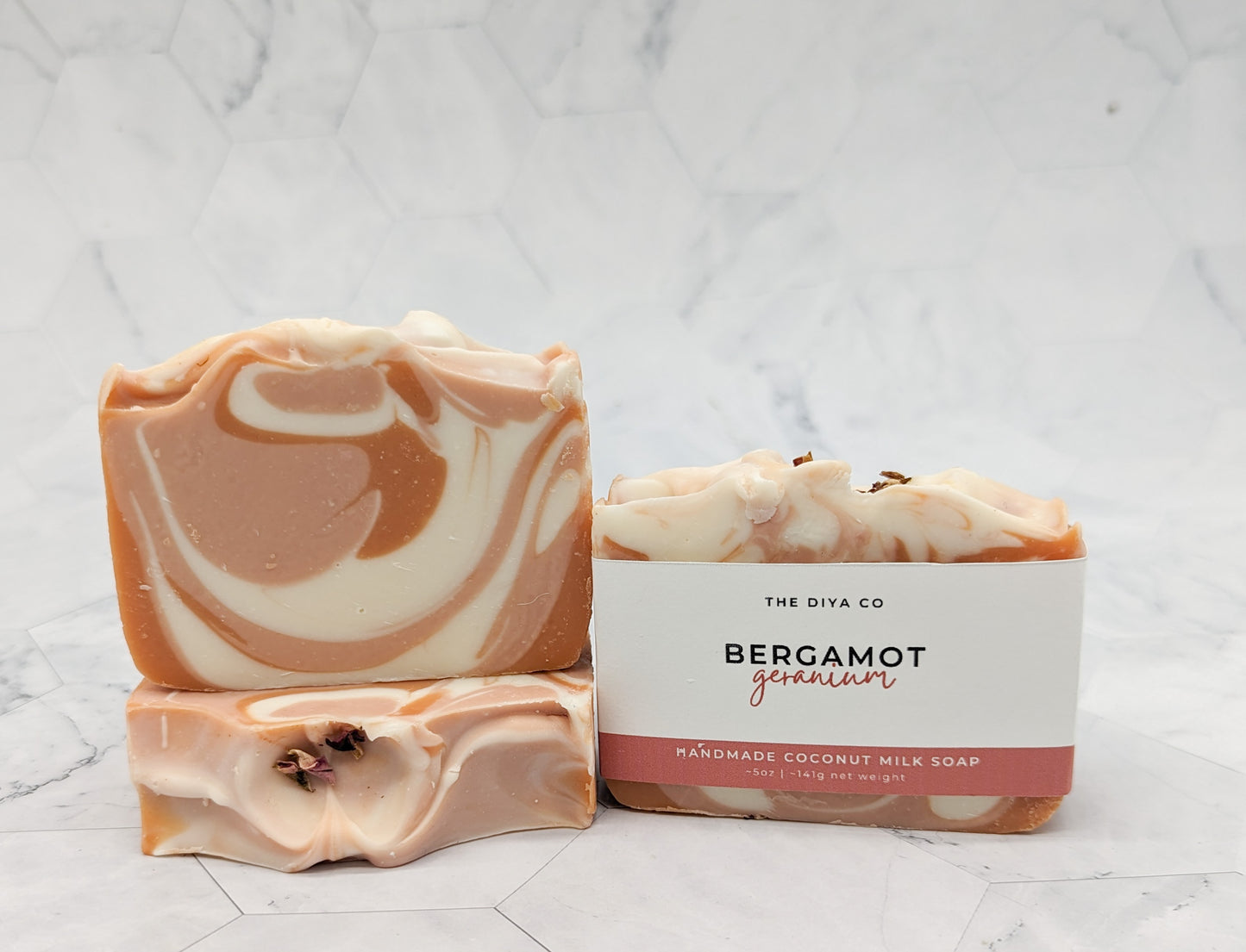 Bergamot and Geranium handmade Soap, Natural, Palm-Oil Free