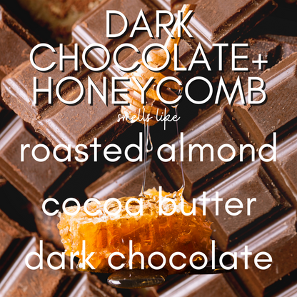 12 oz Dark Chocolate & Honeycomb- Hand Poured, Toxin Free, Coconut Soy Wax Blend Candle - Aura Jar