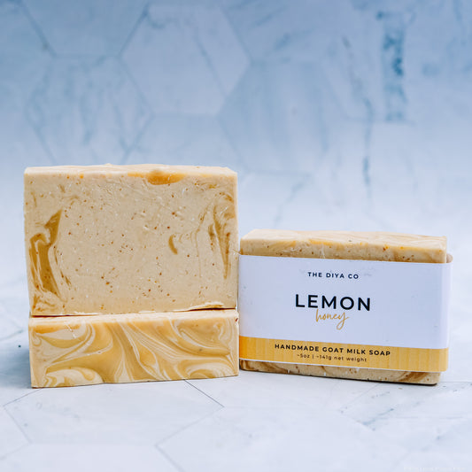 Lemon + Honey Handmade Goat Milk Soap, Natural, Palm-Oil Free