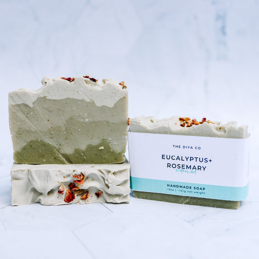 Eucalyptus, Rosemary, Cedarwood Handmade Dead Sea Mud Soap, Natural, Palm-Oil Free