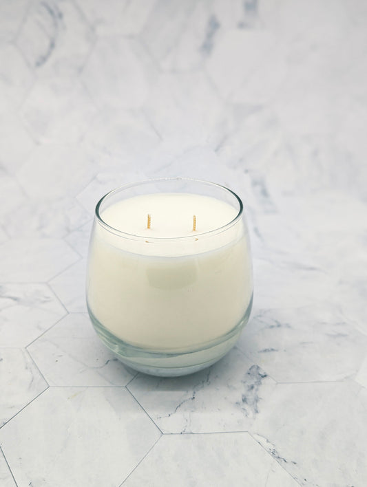 10 oz Prosecco & Pink Raspberries- Hand Poured, Non-toxic, Coconut Blend Candle- Flawless Vessel