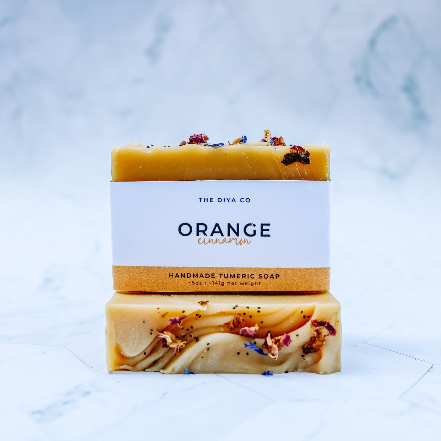 Orange Cinnamon Handmade Tumeric Soap, Natural, Palm-Oil Free