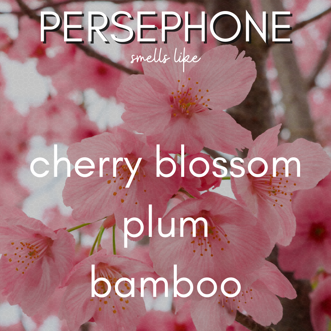 11 oz Persephone - Hand Poured, Non-toxic, Coconut Soy Wax Blend Candle- Glass Double Walled Vessel