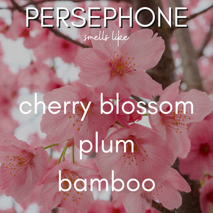 11 oz Persephone - Hand Poured, Non-toxic, Coconut Soy Wax Blend Candle- Glass Double Walled Vessel