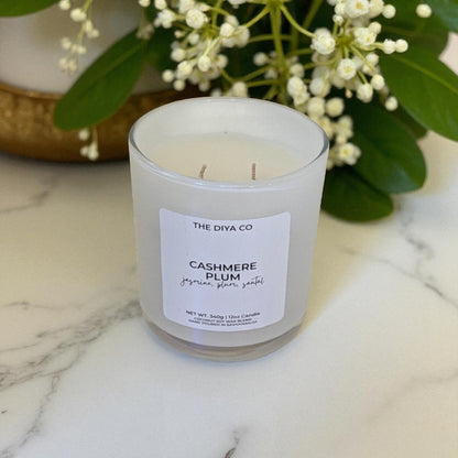 12 oz Cashmere and Plum |   Iridescent Jar Coconut Soy Candle