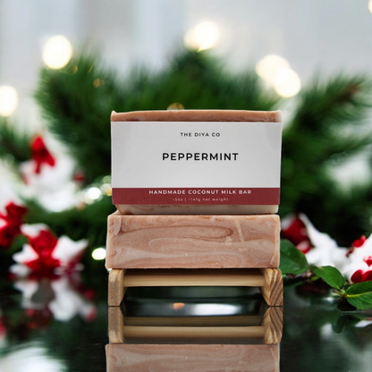 **NEW FALL** Peppermint Handcrafted Soap Bar (palm-oil free)