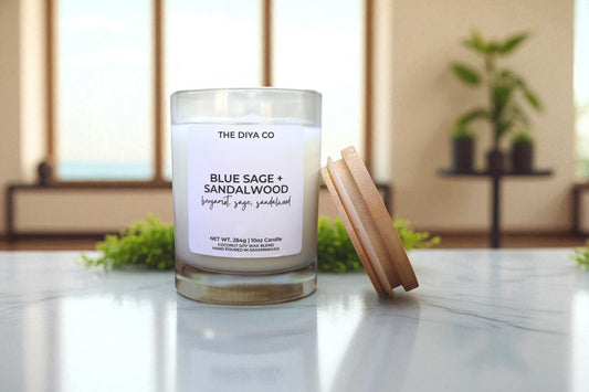 10 oz Blue Sage and Sandalwood | Coconut Soy Candle