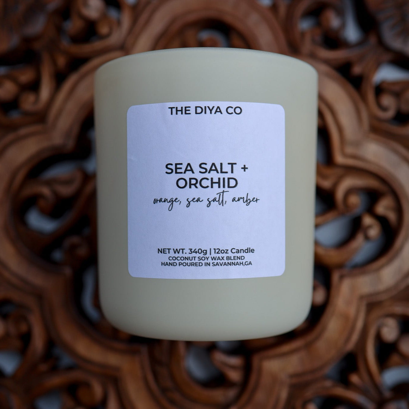 12 oz Sea Salt + Orchid | Coconut Soy Candle