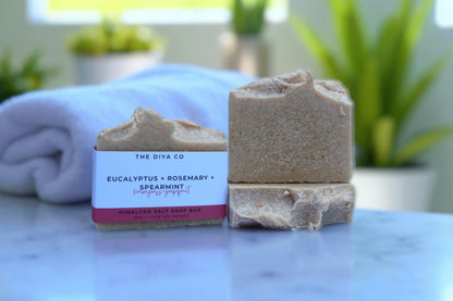 Eucalyptus, Rosemary, Spearmint, Lemongrass and Grapefruit Himalayan Salt Palm-Oil Free Soap Bar