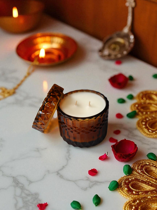 7 oz Velvet Sandalwood | Coconut Soy Diwali Candle
