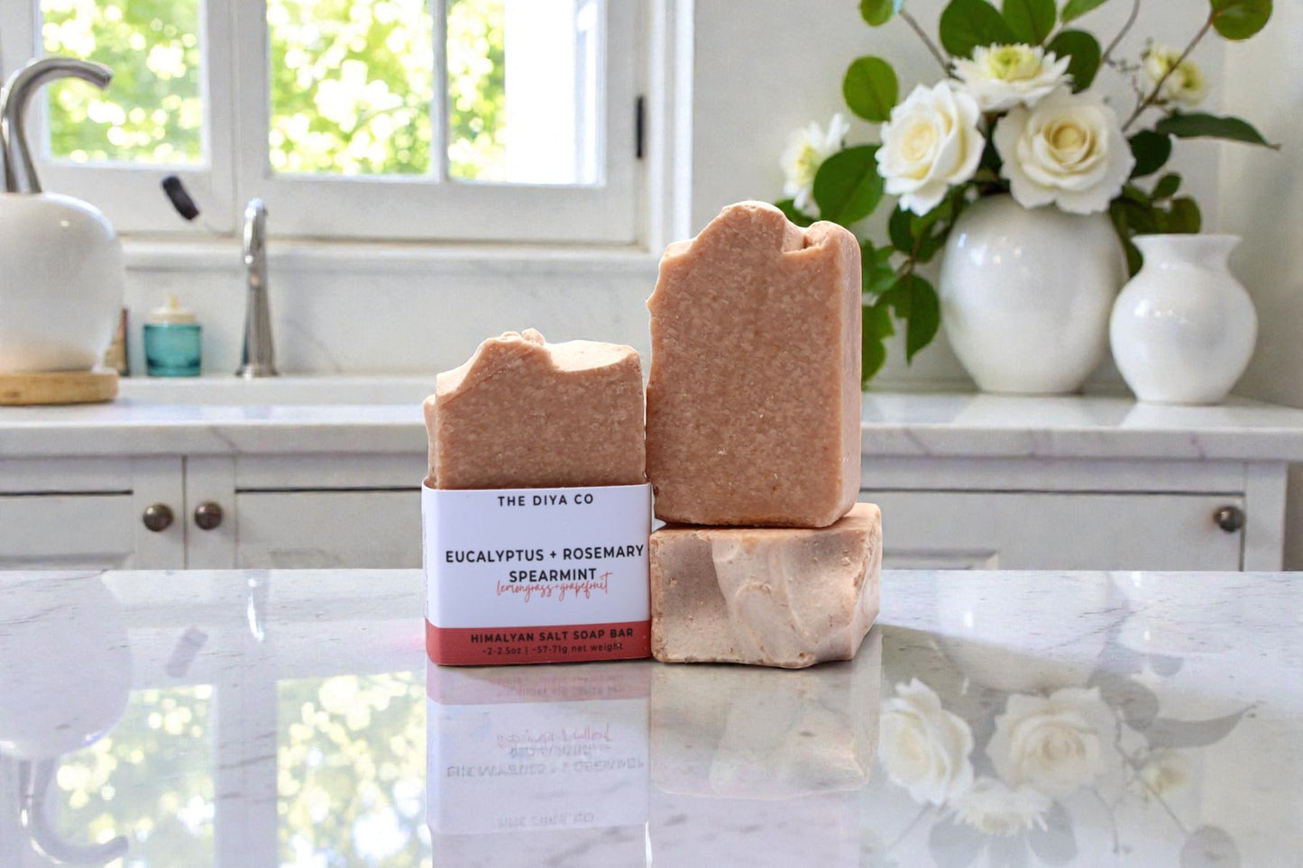 Eucalyptus, Rosemary, Spearmint, Lemongrass and Grapefruit Himalayan Salt Mini Soap Bar