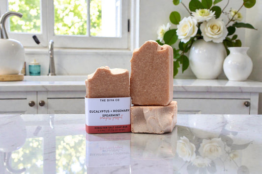 Eucalyptus, Rosemary, Spearmint, Lemongrass and Grapefruit Himalayan Salt Mini Soap Bar (2–2.5 oz)