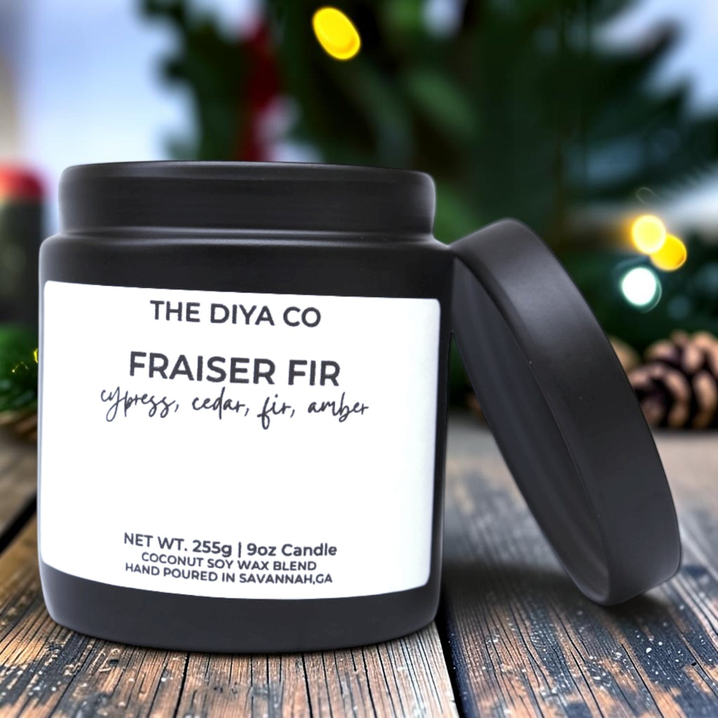9 oz Fraiser Fir  Glam Tin  | Coconut Soy Candle
