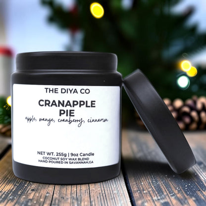 9oz Cranapple Pie Wood Wick Candle | Coconut Soy | Glam Tin