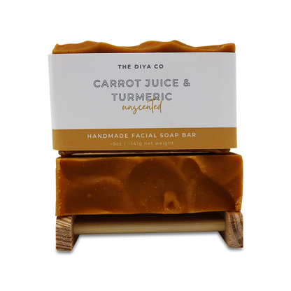 **NEW ** UNSCENTED - Turmeric and Carrot Juice Handcrafted Soap Bar (palm-oil free)