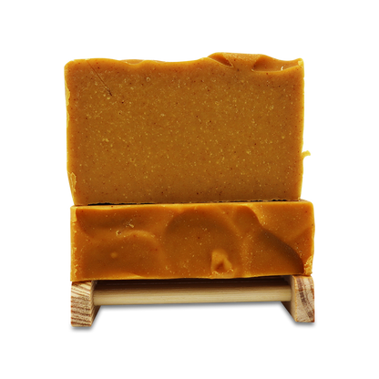 **NEW ** UNSCENTED - Turmeric and Carrot Juice Handcrafted Soap Bar (palm-oil free)