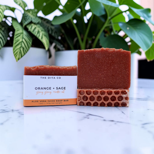 Orange, Sage, and Ylang Ylang Palm-Oil Free Soap Bar