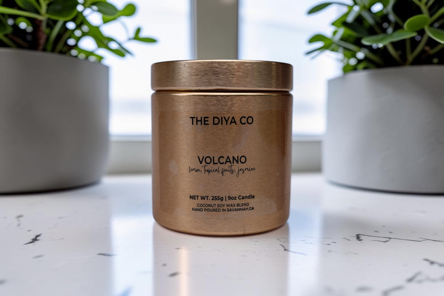 9 oz Volcano (Dupe) Glam Tin | Coconut Soy Candle