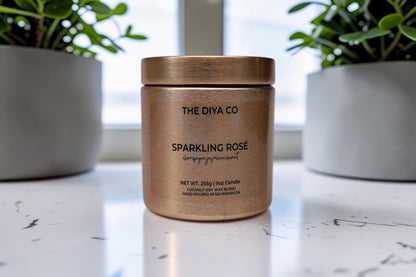 9 oz Sparkling Rosé  Glam Tin | Coconut Soy Candle