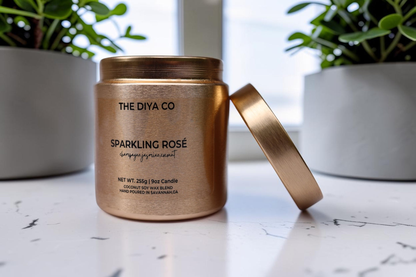 9 oz Sea Salt and Orchid Glam Tin | Coconut Soy Candle