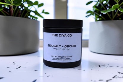 9 oz Sea Salt and Orchid Glam Tin | Coconut Soy Candle
