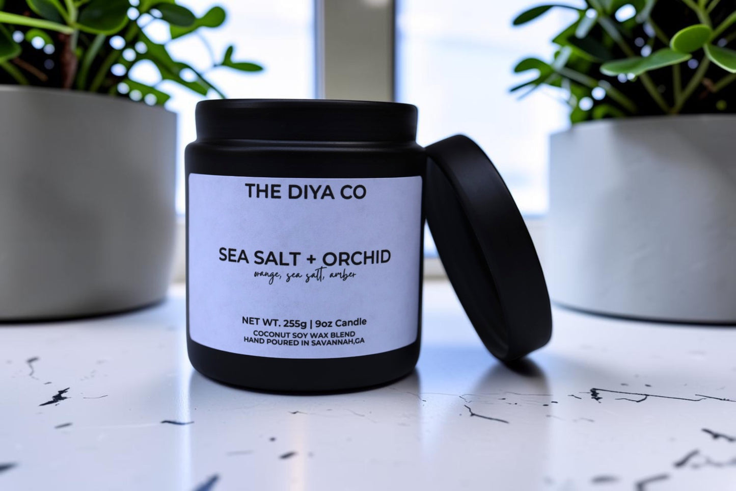 9 oz Sea Salt and Orchid Glam Tin | Coconut Soy Candle