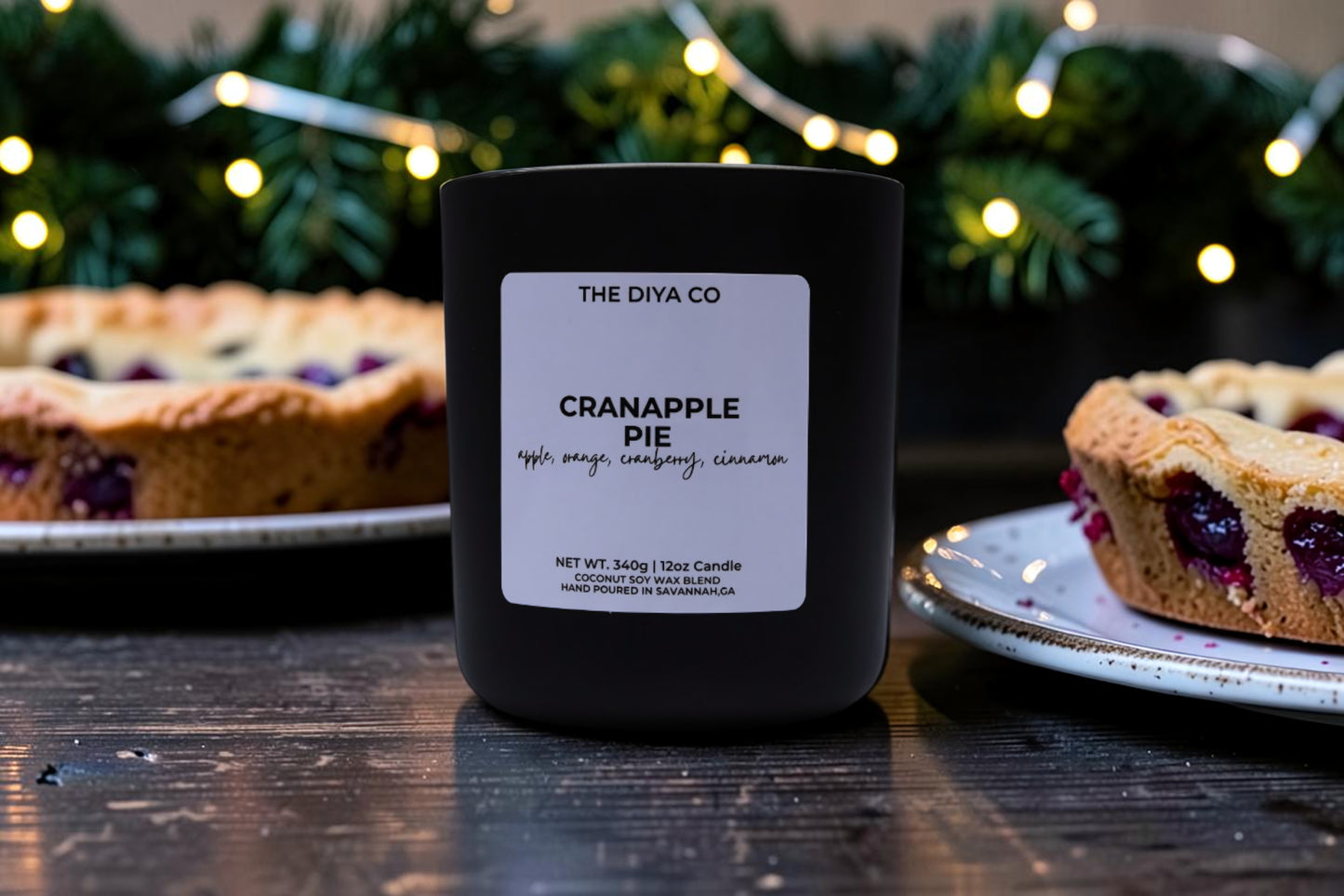 12 oz Cranapple Pie | Coconut Soy Candle